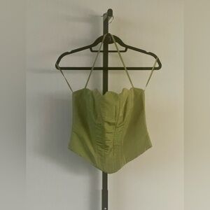 Vintage 90s Y2K Halter Corset Beaded Mermaid Fairy